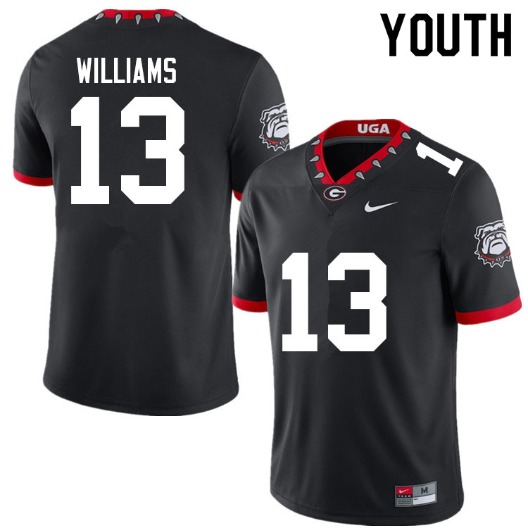 Youth #13 Mykel Williams Georgia Bulldogs College Football Jerseys Sale-100th Anniversary - Click Image to Close